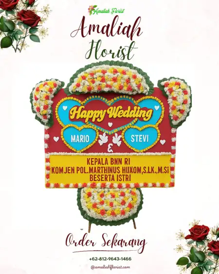 Papan Bunga Pernikahan Sukogidri